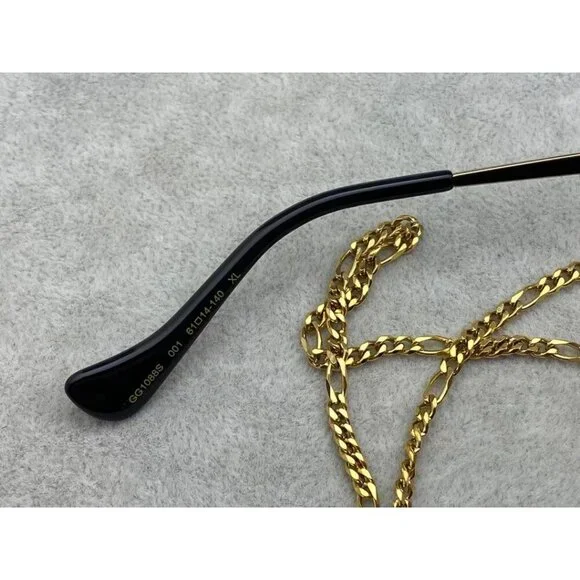 NWT Gucci GG1088S - 001 Aviator Chain Sunglasses - Picture 5 of 14
